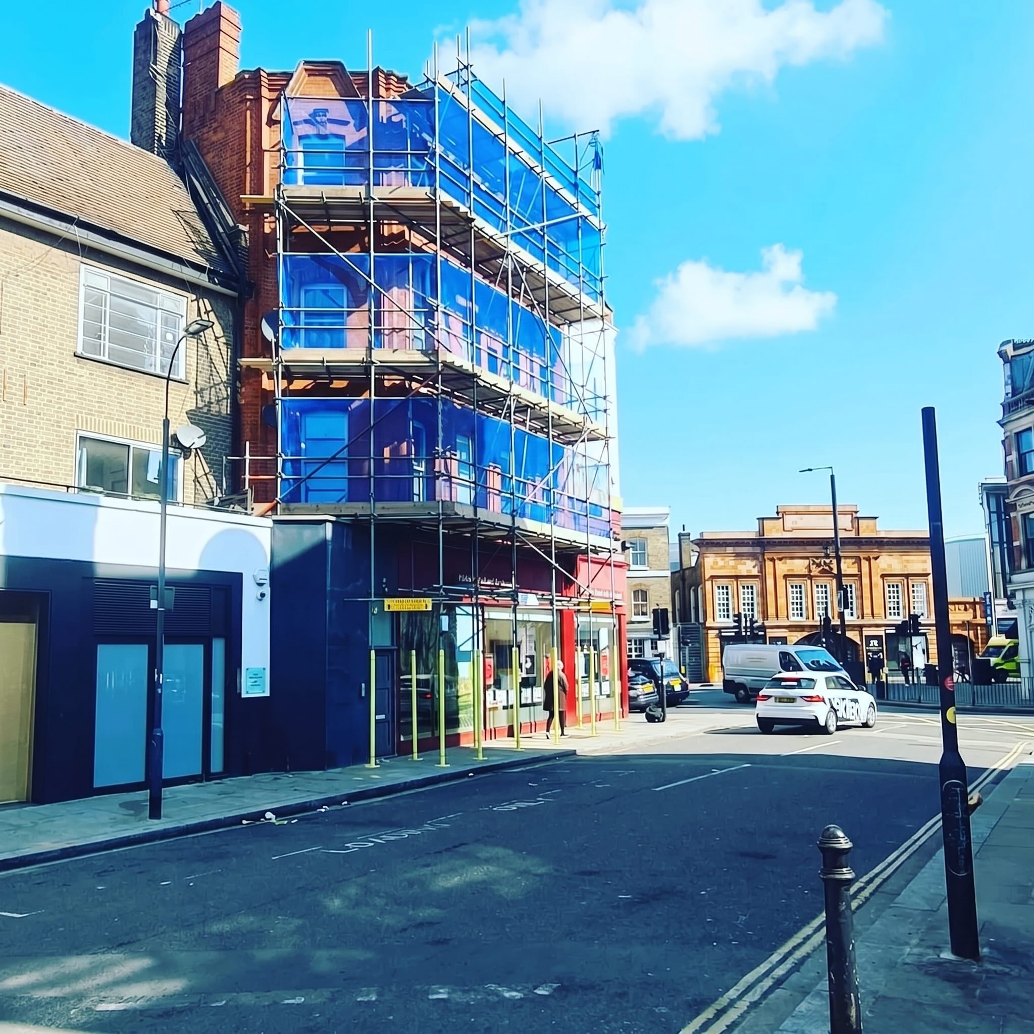 Highway and public access scaffolding, London